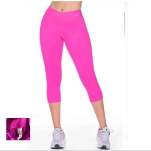 BABALU LN Neon Pink Fuchsia Low Rise 7/8 Leggings